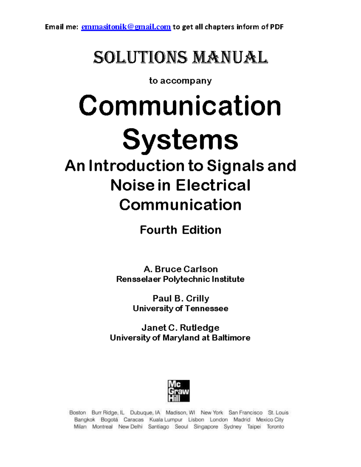 SOLUTION MANUAL: Principles of Corporate Finance (14th Ed