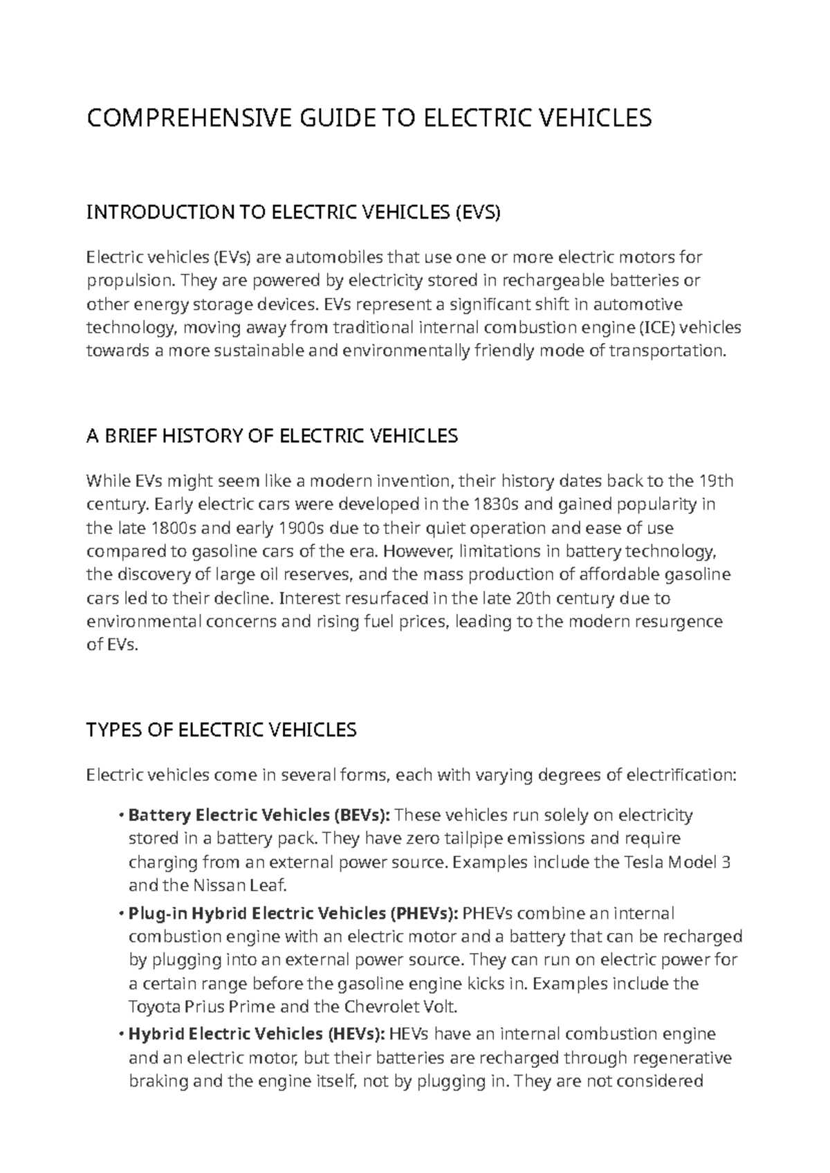 E-Vehicle Overview: A Comprehensive Guide to EVs and Their Benefits ...