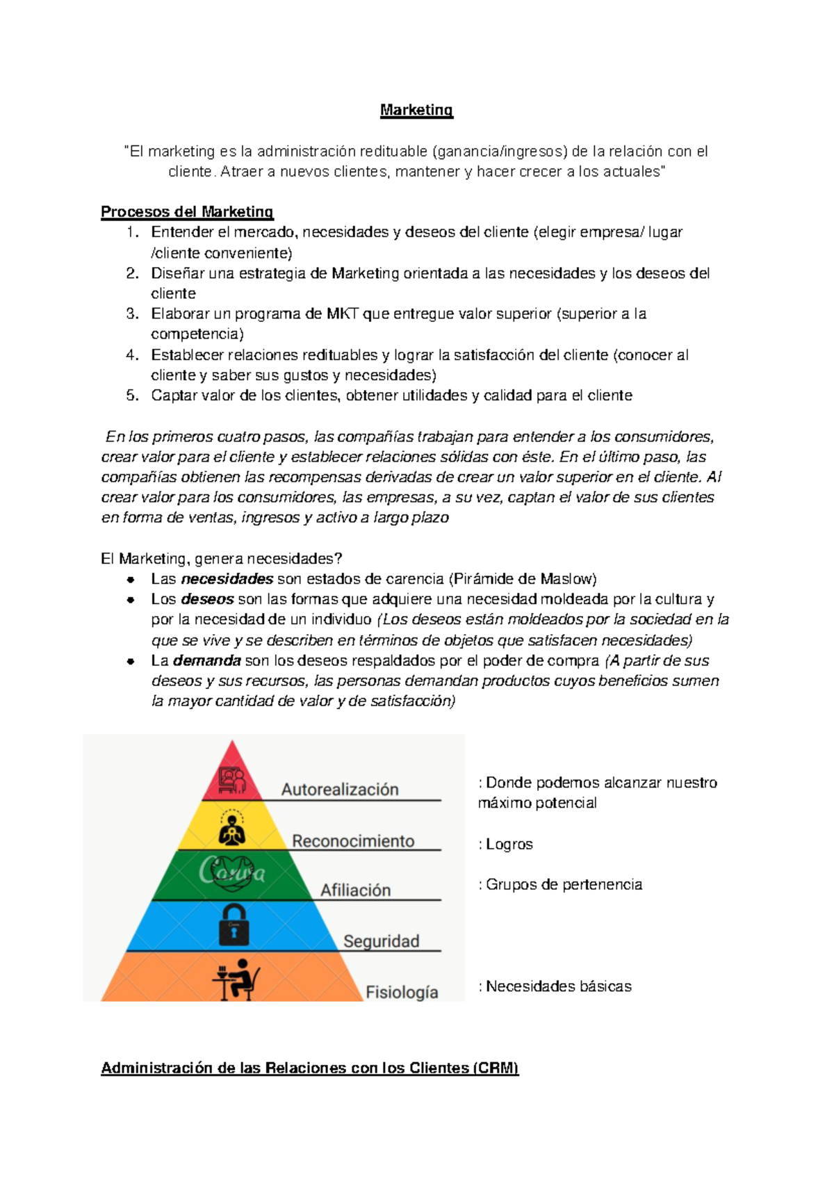 Resumen parcial marketing - Marketing “El marketing es la ...