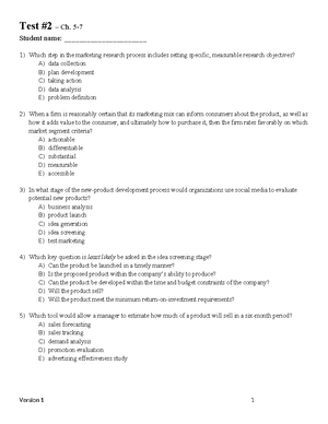 Final Exam Review: Marketing Concepts & Strategies (MKT 101) - Studocu