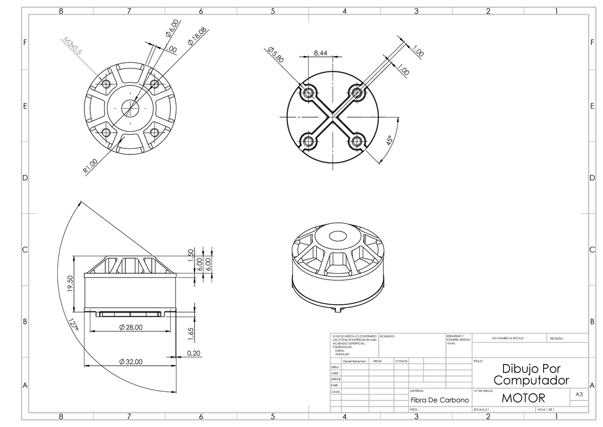 Plano Motor - Dibujo Técnico y Especificaciones (A3) - Studocu