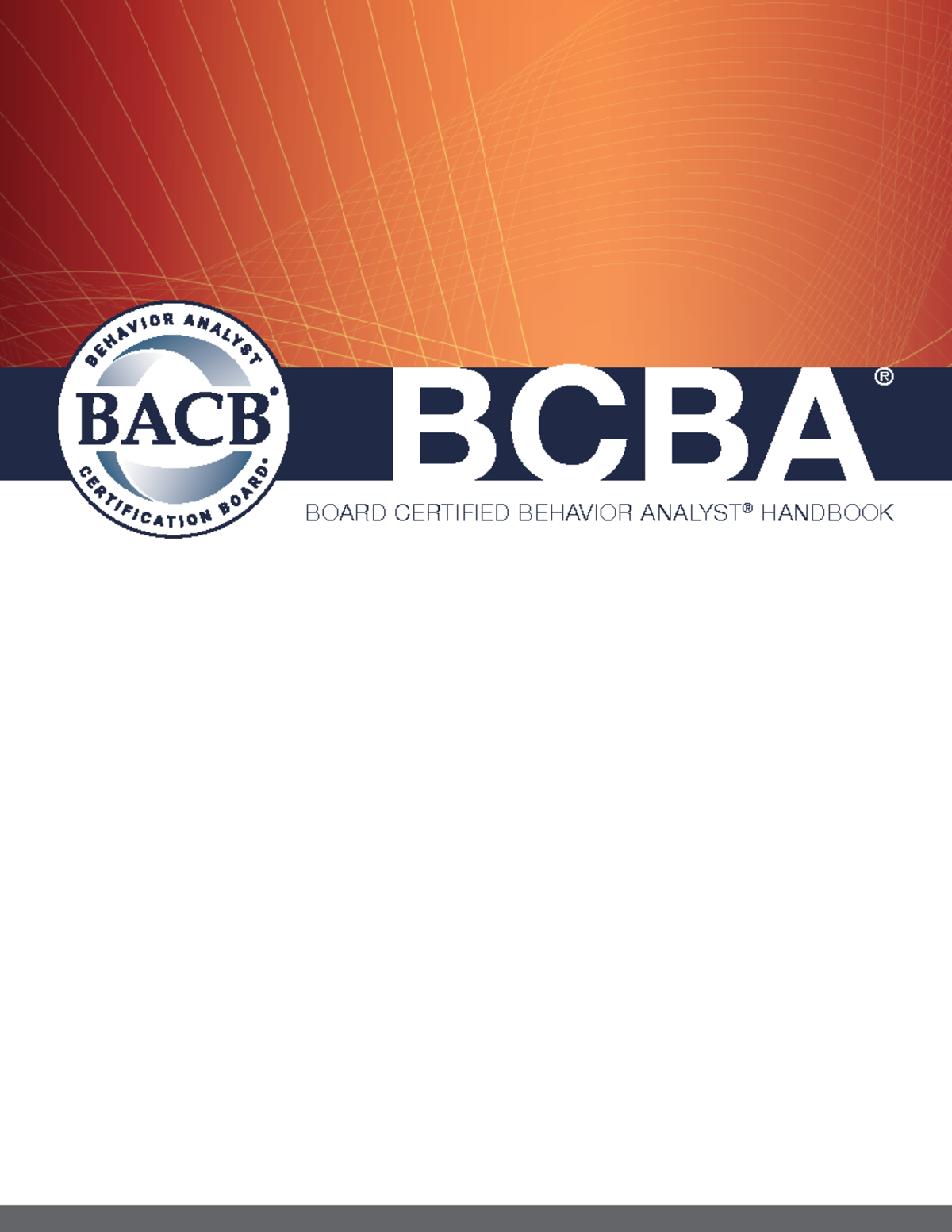 BCBA Handbook: Guidelines for Certification & Maintenance 2024 - Studocu