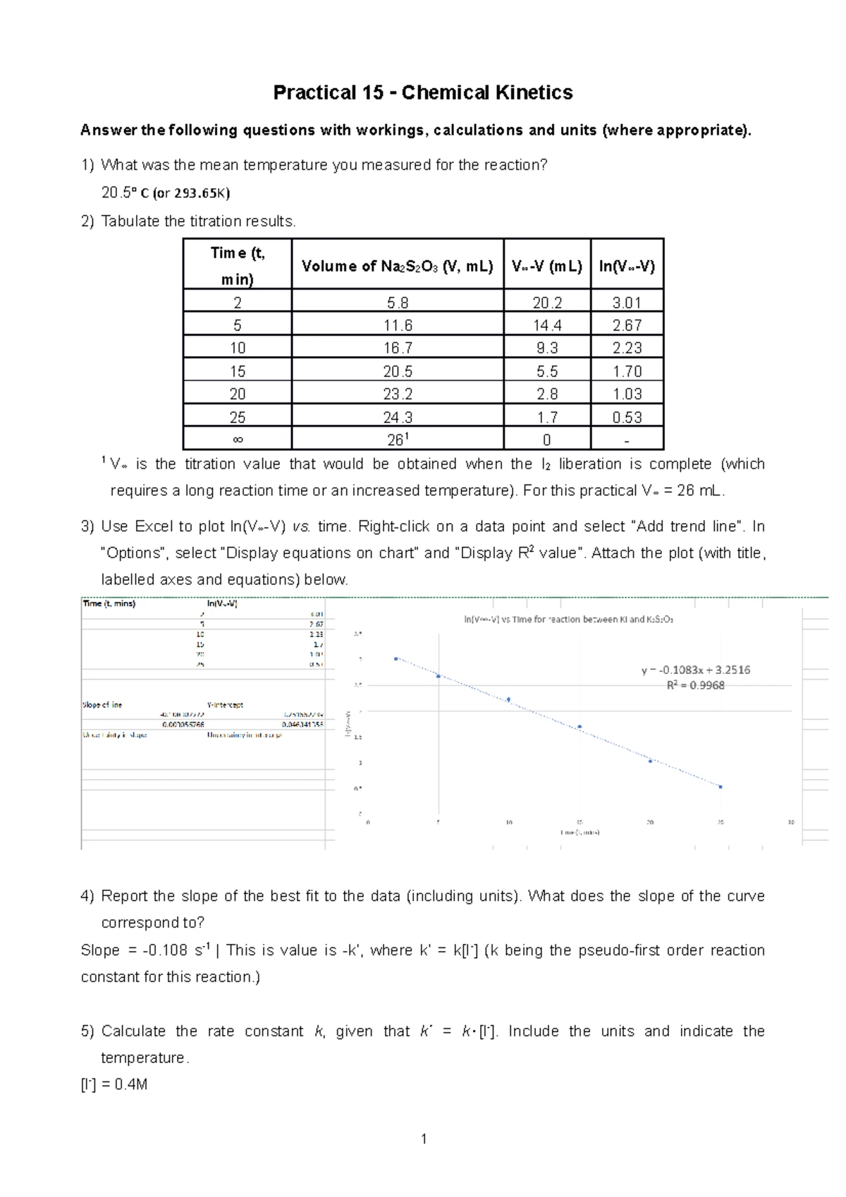 Practical 16 Completed - Practical 16 The Effect of Disturbances on ...