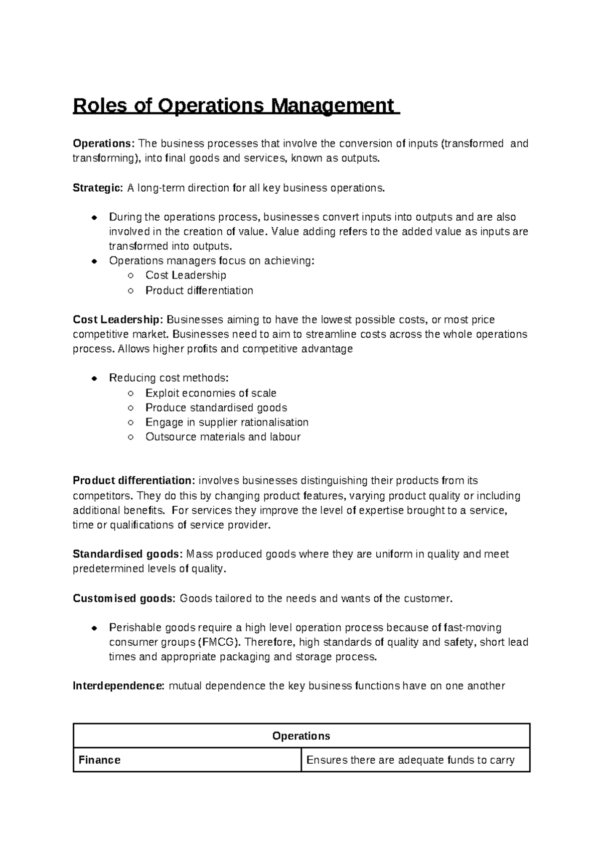 Operations - Strategic: A long-term direction for all key business ...