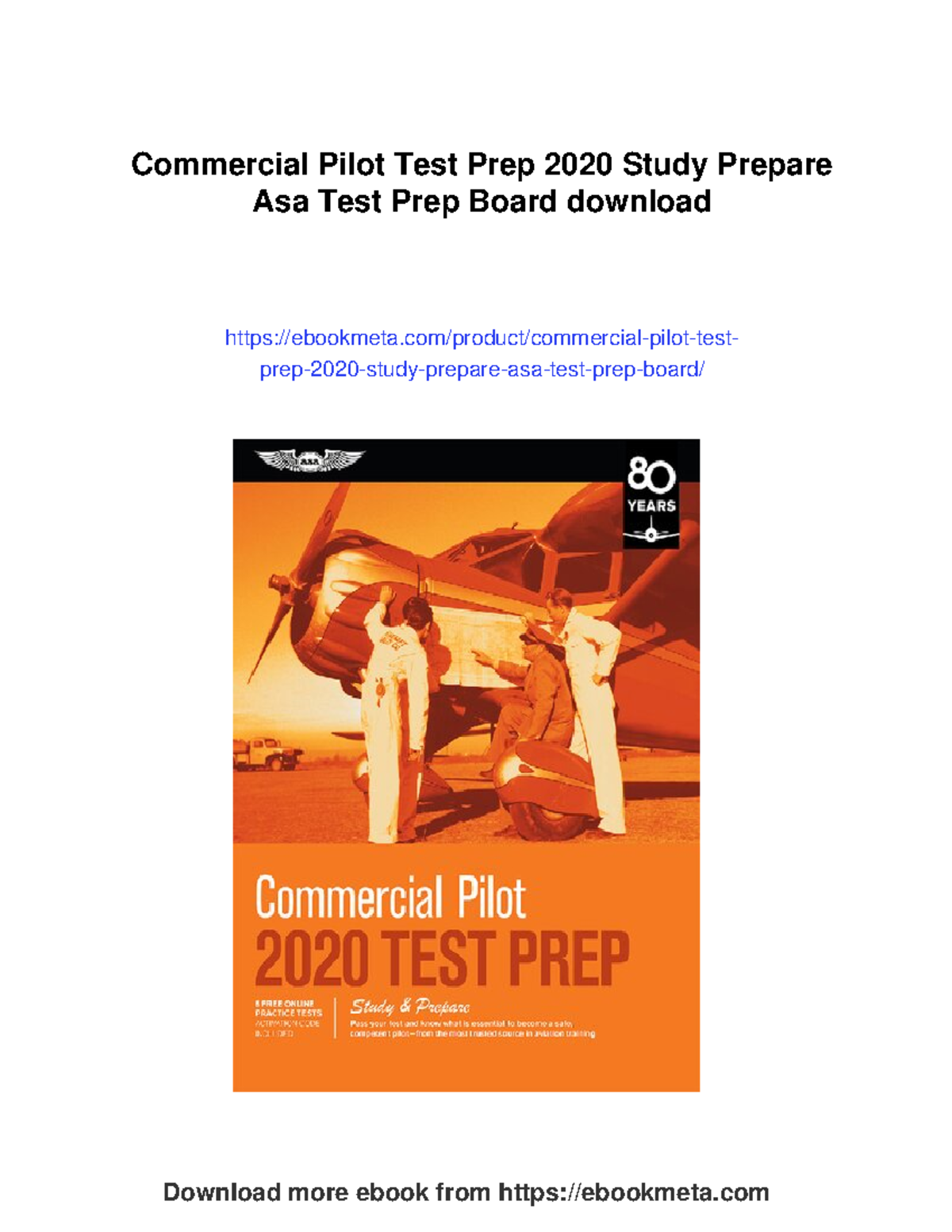 Commercial pilot test prep 2020 study guide for asa certification - Studocu
