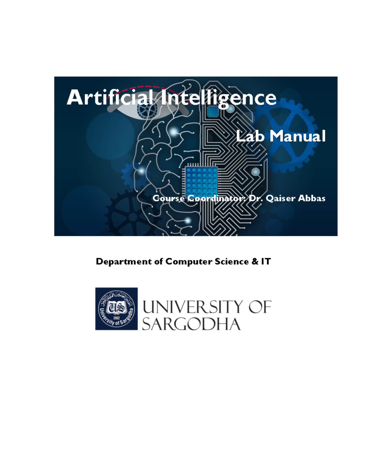 CSIT 1586810323 Lab Manual: Experiments in Artificial Intelligence ...