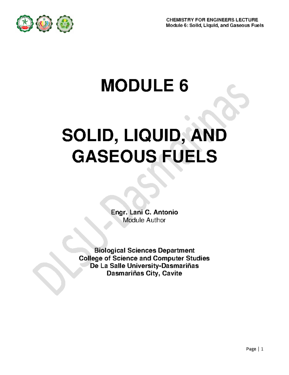 M6 Module: Overview of Solid, Liquid, and Gaseous Fuels - Studocu