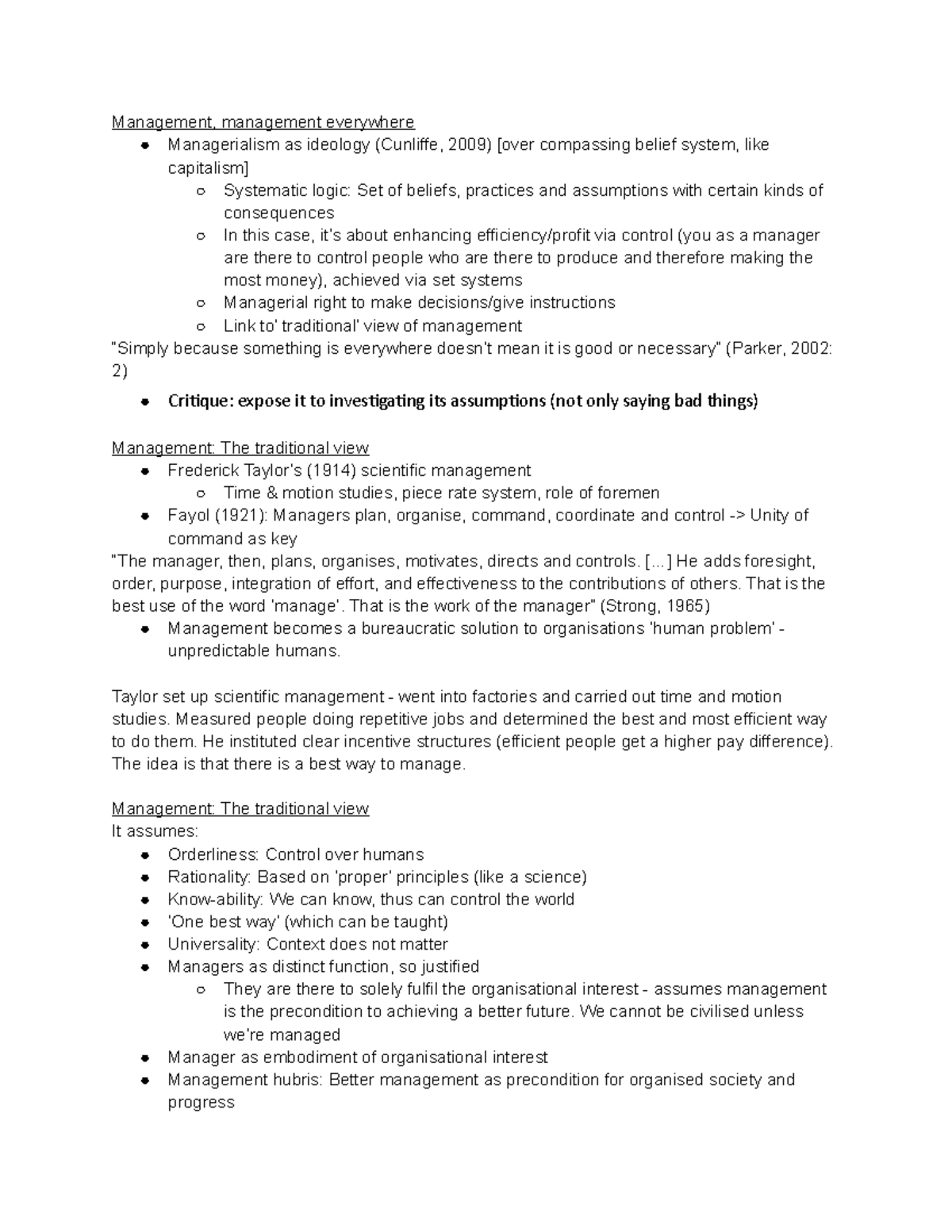 Lecture 2 - Managing Organisations: The Evolution of Management Theory ...