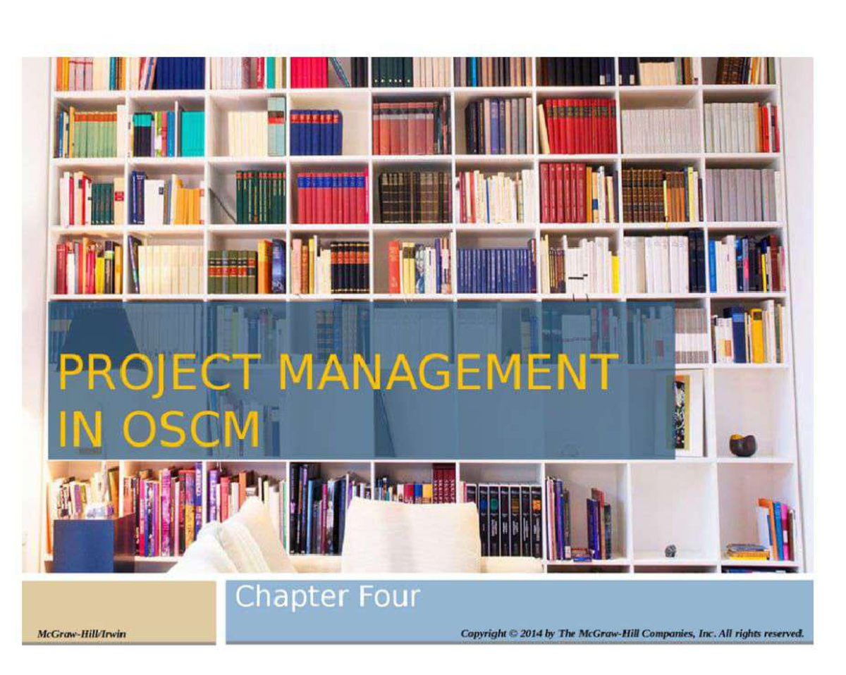 ENG 00 Chapter 4 Overview of Project Management Concepts - Studocu