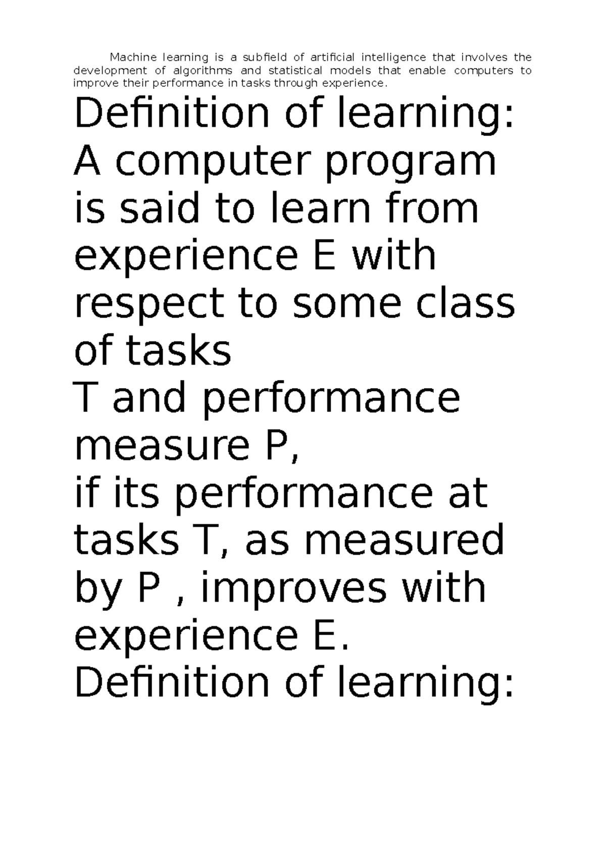 AIML Class Test 1 Noites - CS3491 ARTIFICIAL INTELLIGENCE AND MACHINE ...
