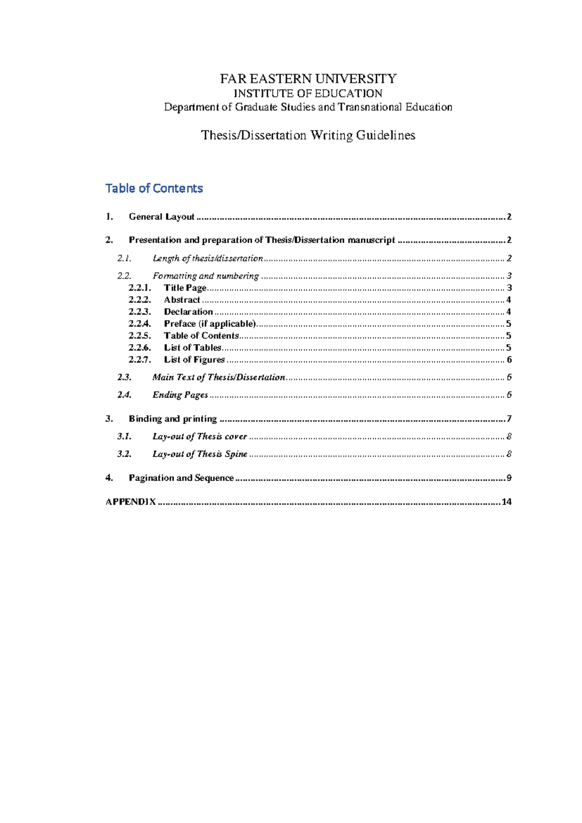 Final Thesis/Dissertation Writing Guidelines (Dec 2021) - Document Preview
