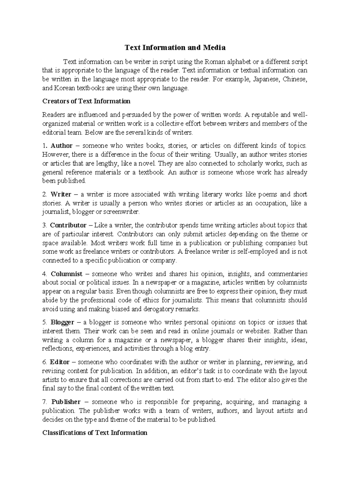 L12 - Lecture Notes on Text Information and Media - Studocu