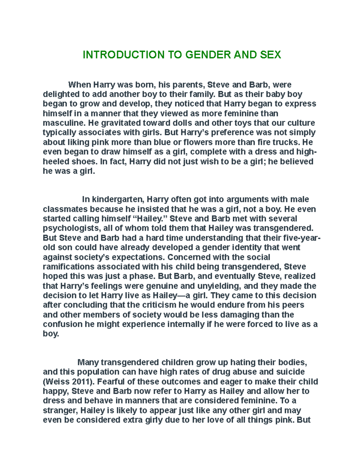Module 1 NOTES FOR GENERAL SOCIAL SCIENCE - INTRODUCTION TO GENDER AND ...