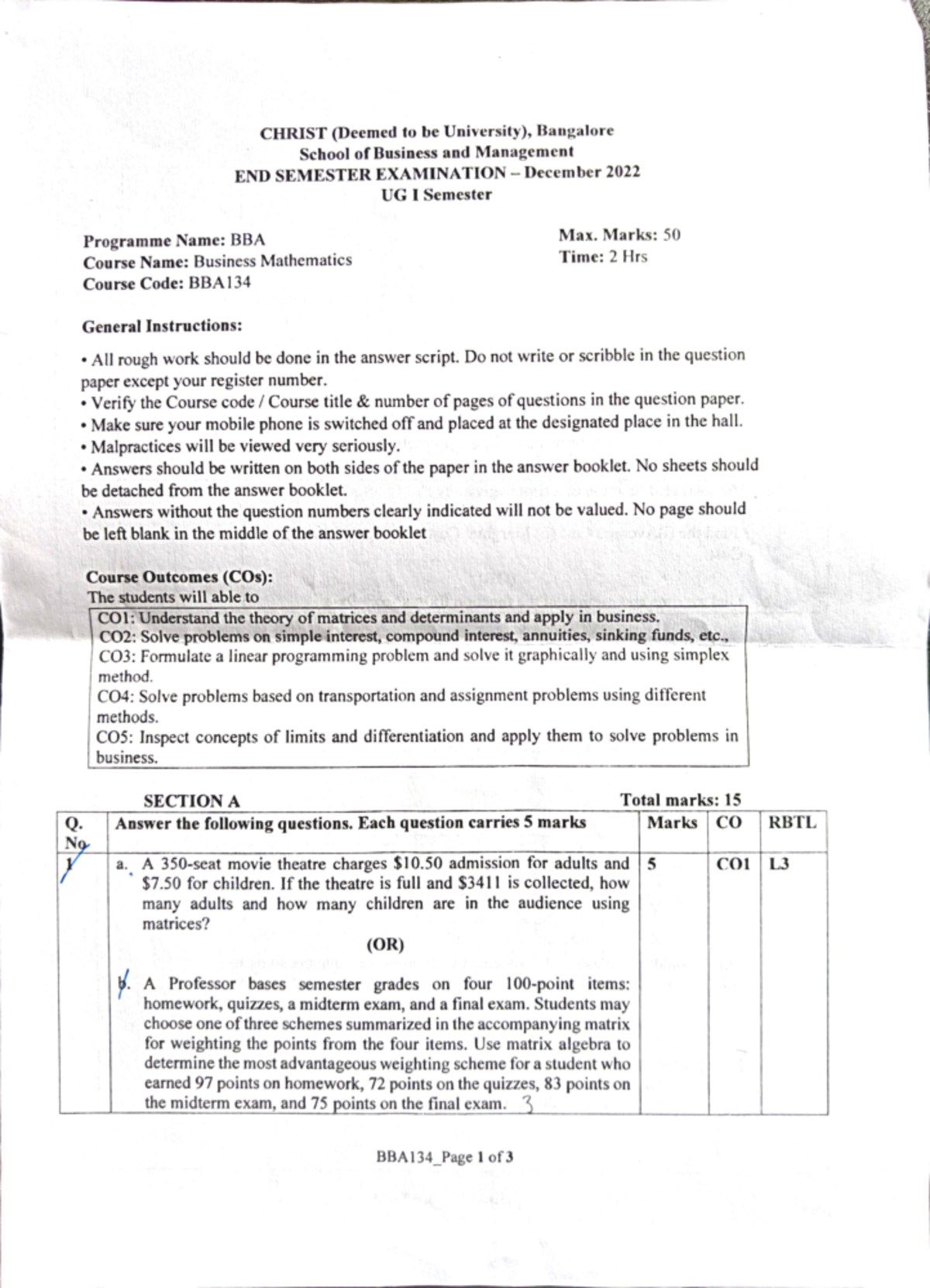 Maths End Sem Notes for Exam Preparation - Studocu