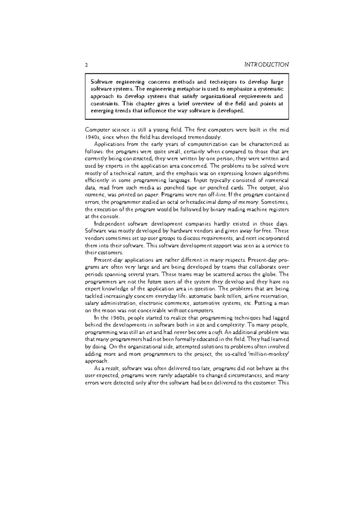 Software Engineering Lecture Notes - 2 INTRODUCTION Software ...