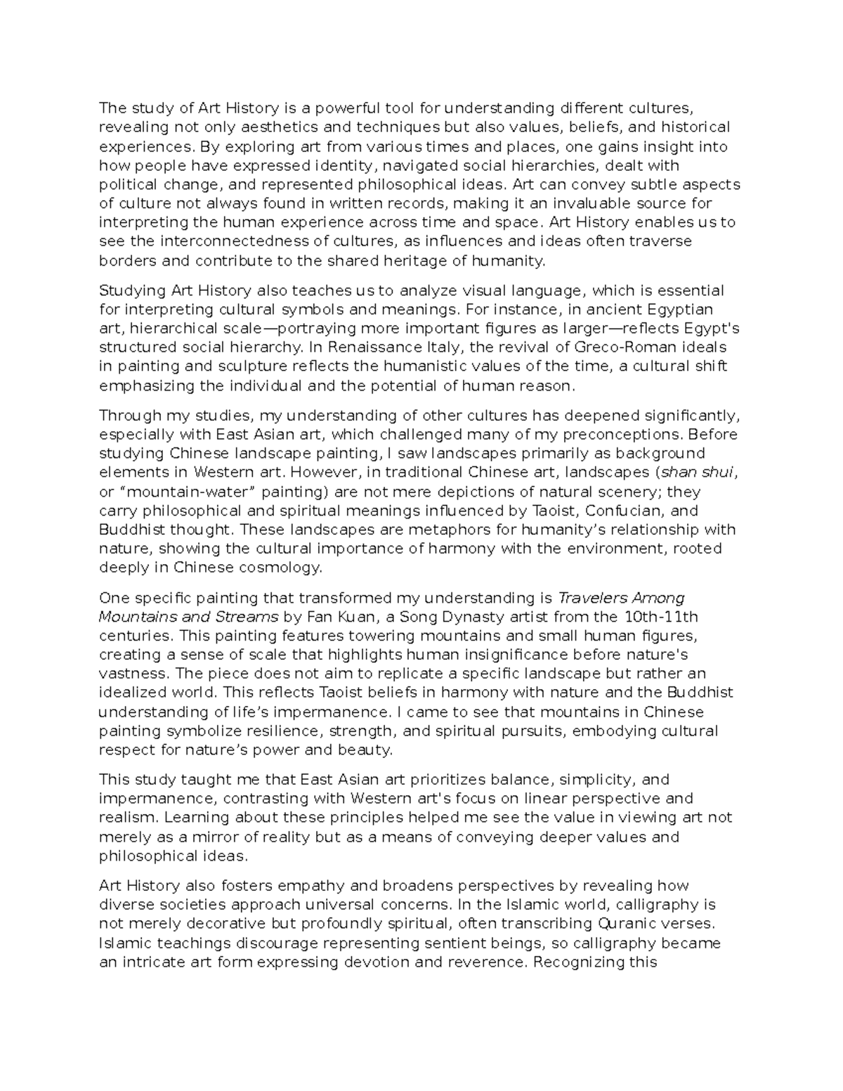 Art History Learning Journal: Insights from Unit 8 Study - Studocu