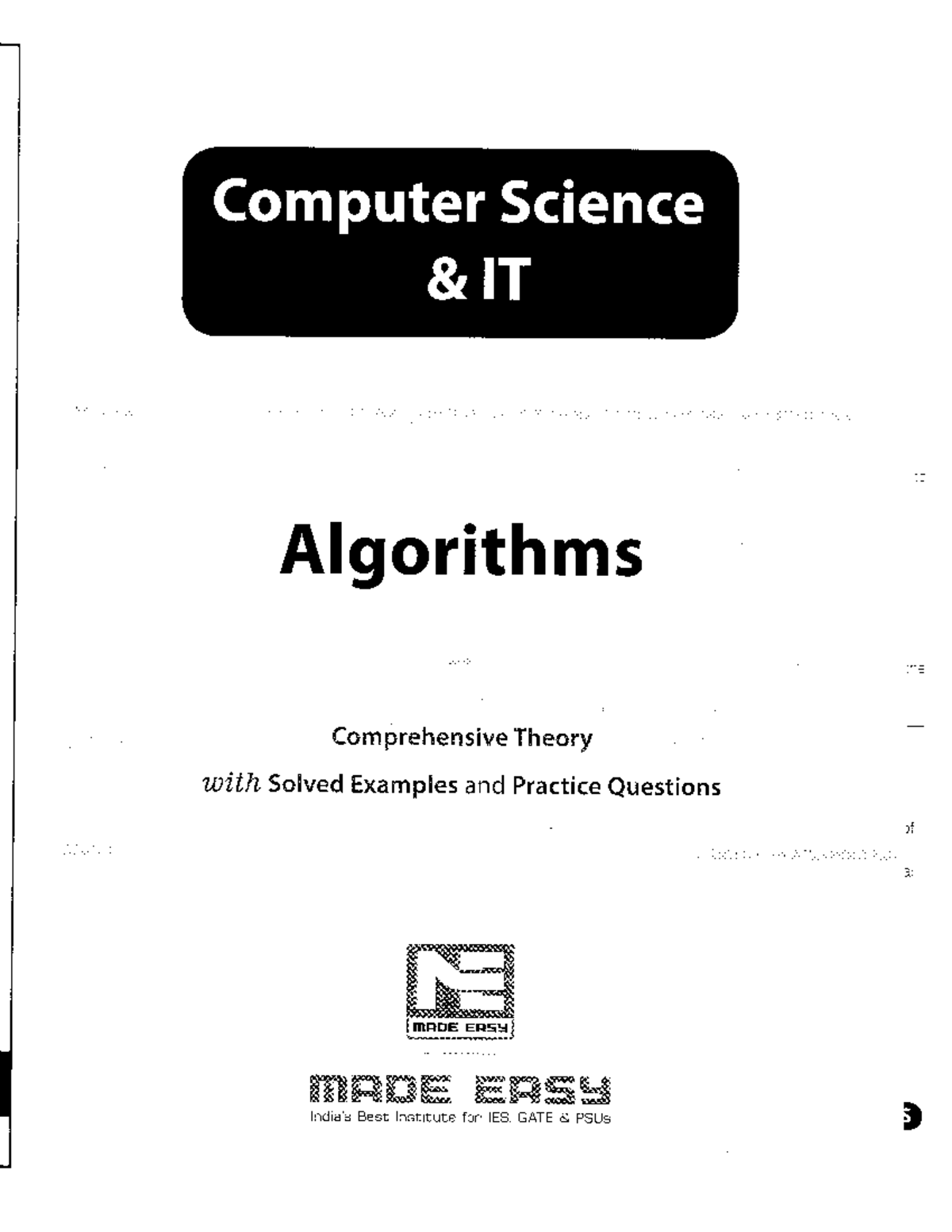 CS IT Algorithms: Comprehensive Theory with Solved Examples for GATE ...