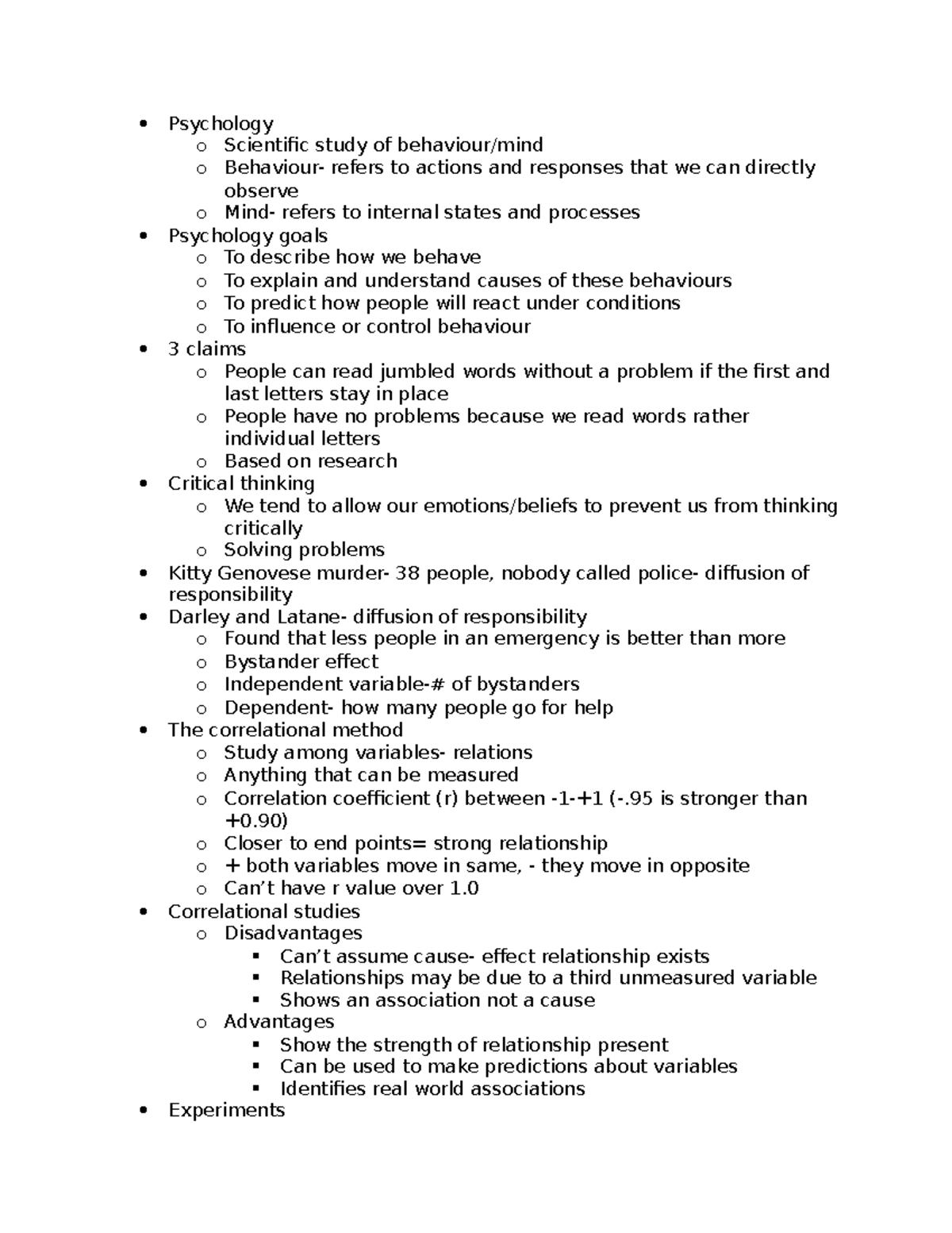 Psychology 101: Chapter 1 - Key Concepts and Theories Explained - Studocu