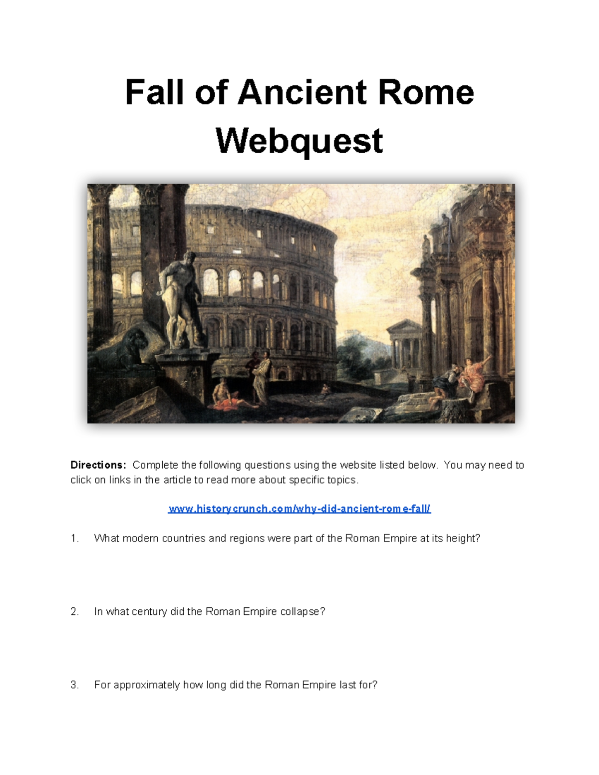 Webquest Of Rome