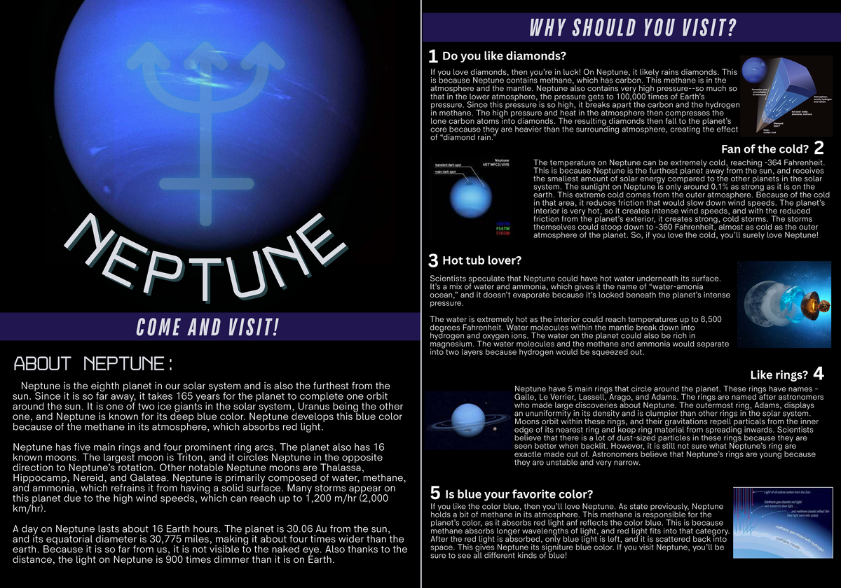 Exploring Neptune: The Diamond Rain and Blue Wonders - Studocu