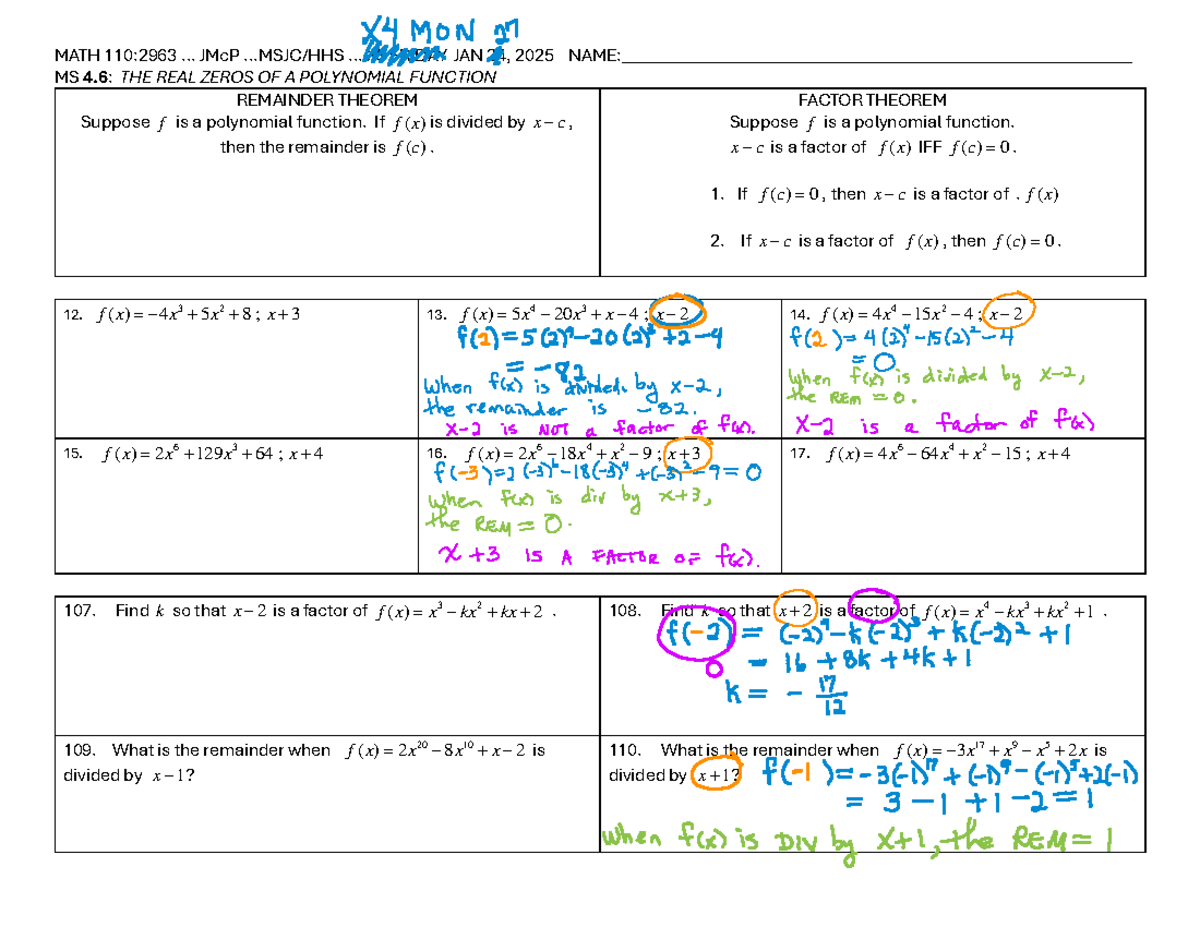 GC 110 X3 FRI Notes - Math 105/110 - MATH 110:2963 ... JMcP ../HHS ...