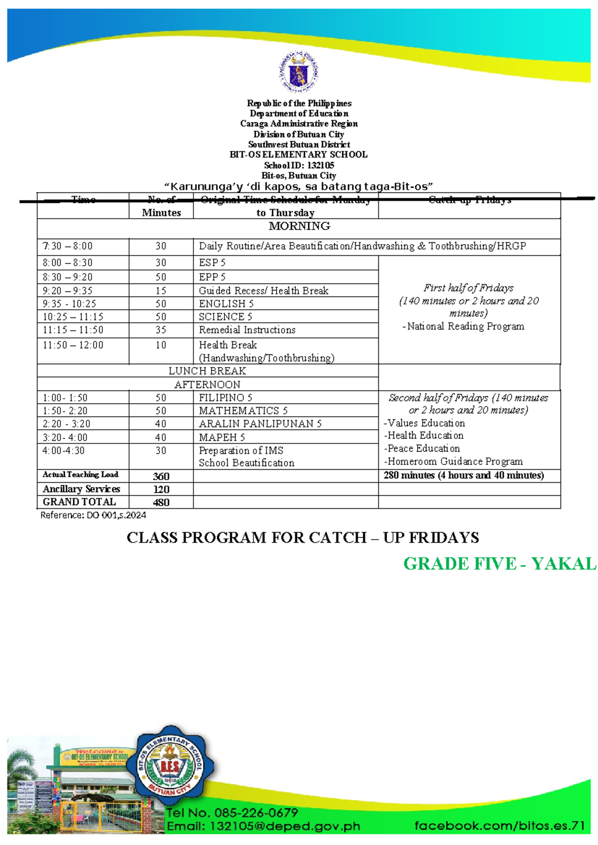 Class- Program- Catch-UP- Fridays Yakal - Republic of the Philippines ...