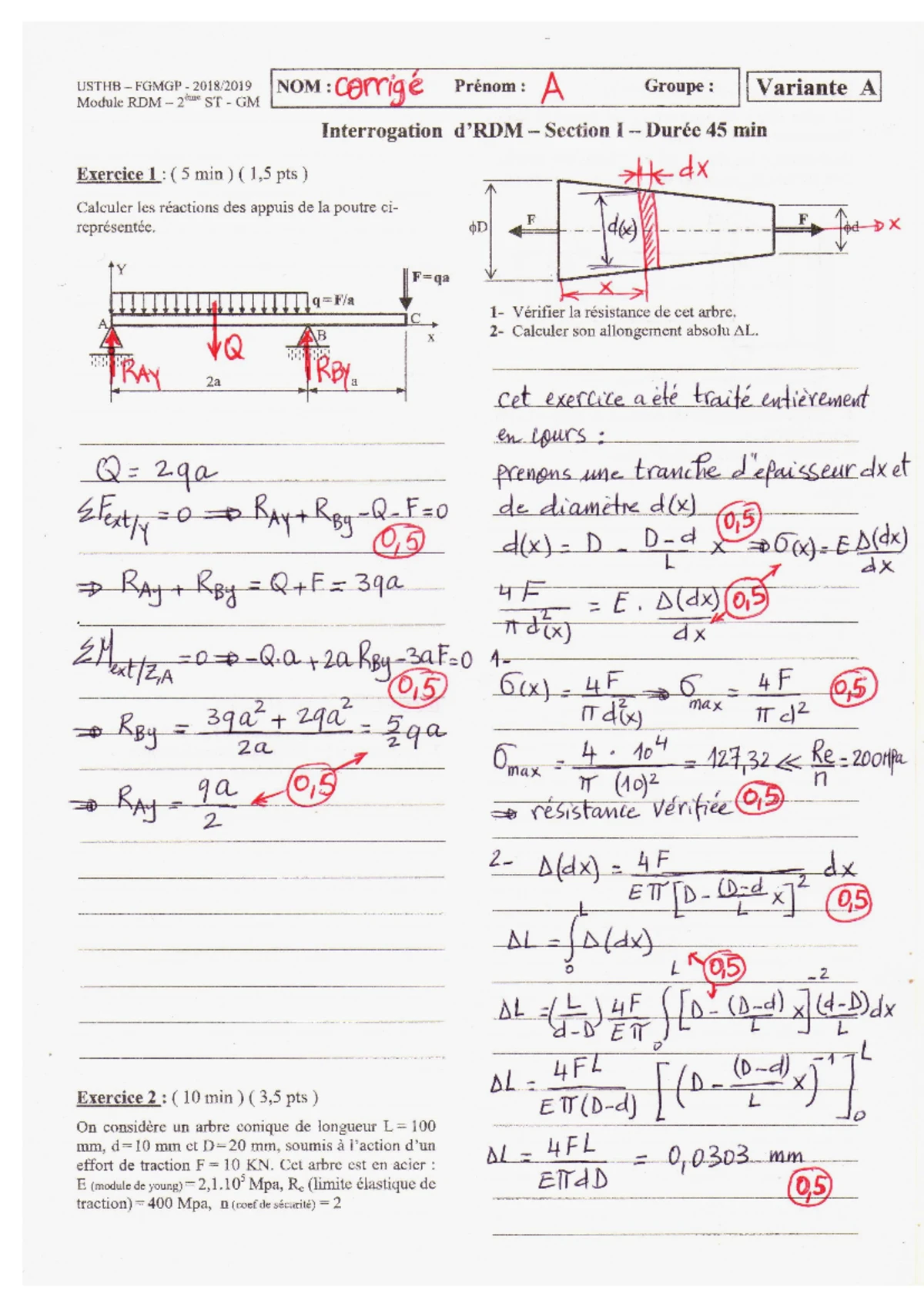 +2 EMD-RDM-mai05 - Examen RDM Durée 1h30 - 2ème Année SETI - Studocu