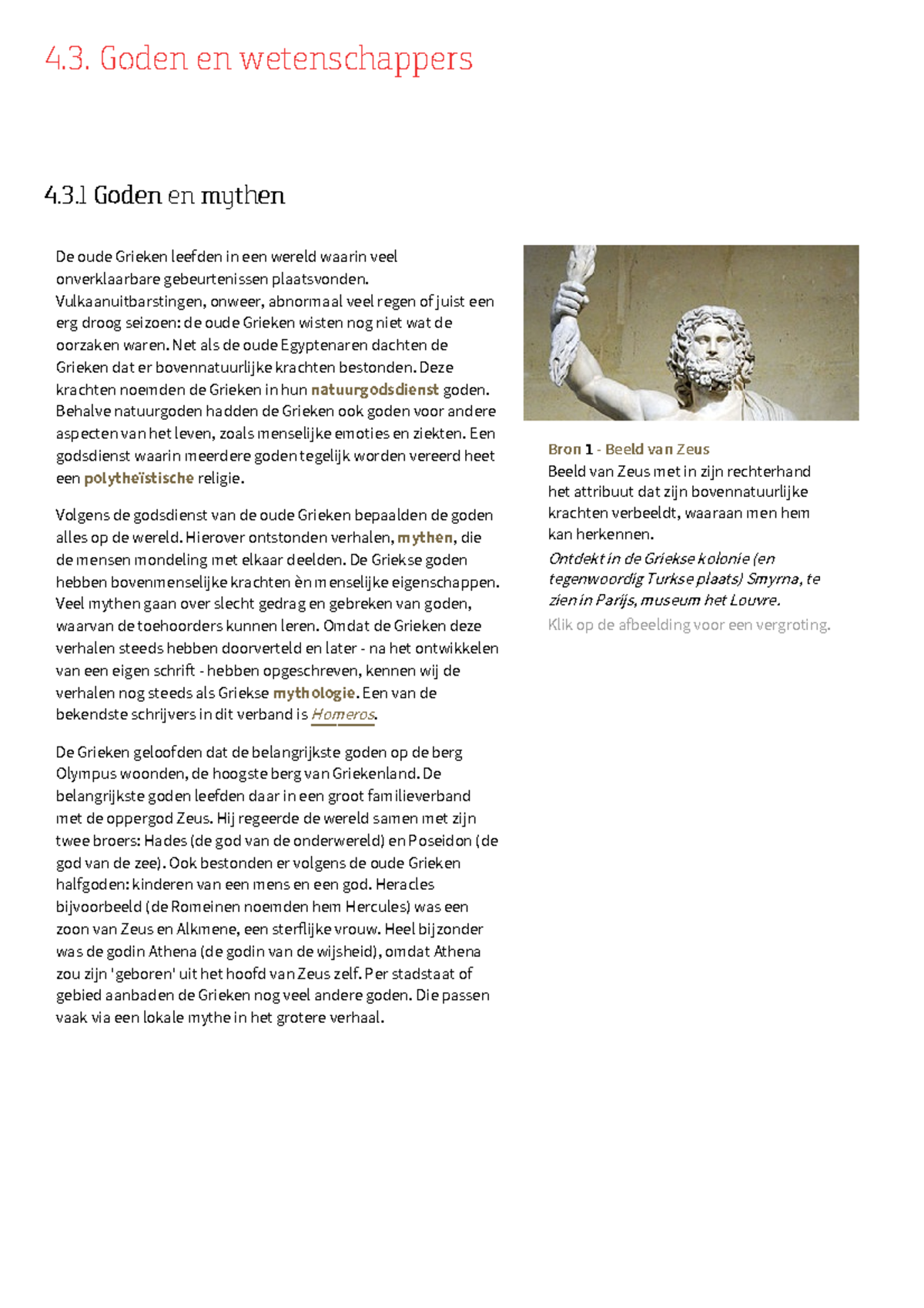 Tijd voor Geschiedenis 4.3: Griekse Goden en Wetenschappers in Focus ...