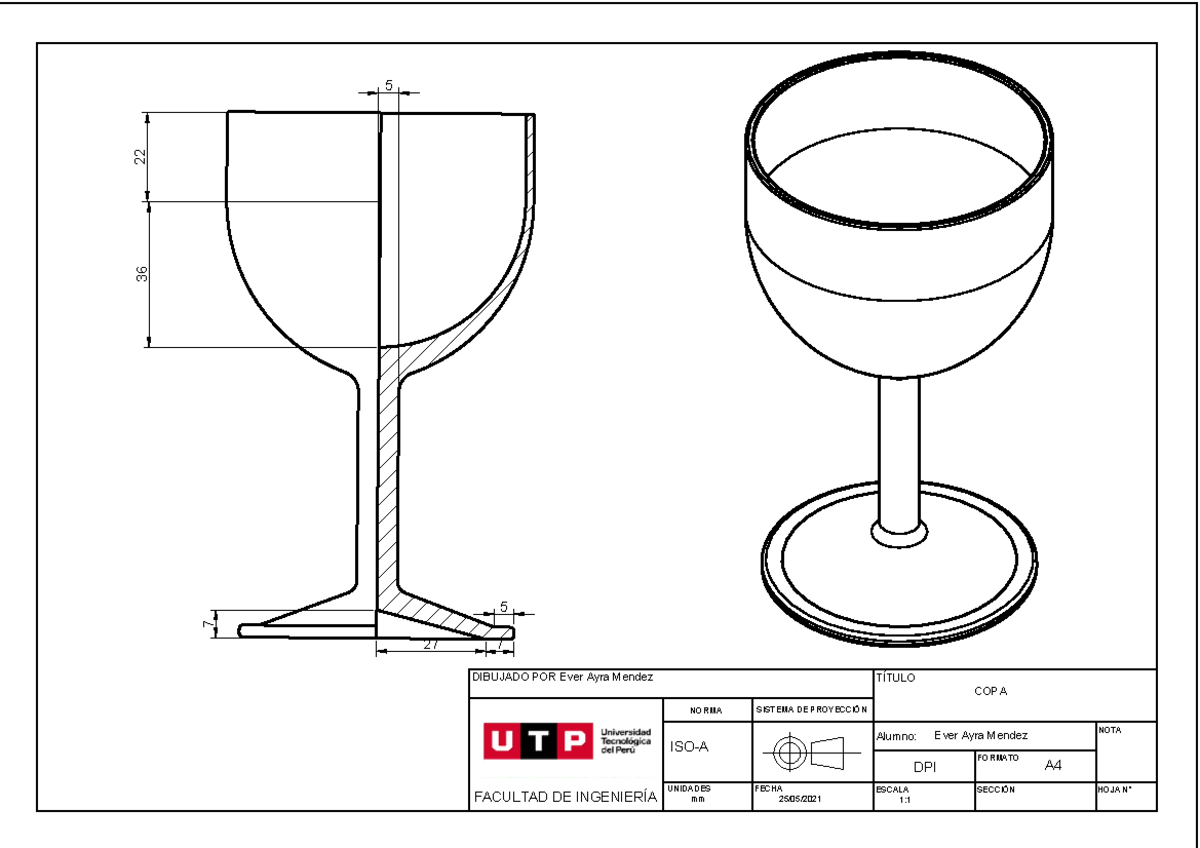 dibujo geometrico de una copa - Document Preview