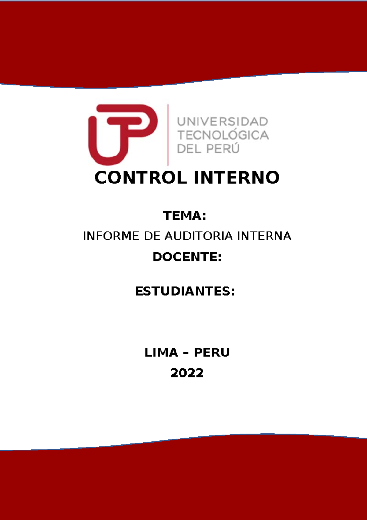 S17 - Informe de Auditoría Interna - Control Interno - Semana 17 - Studocu