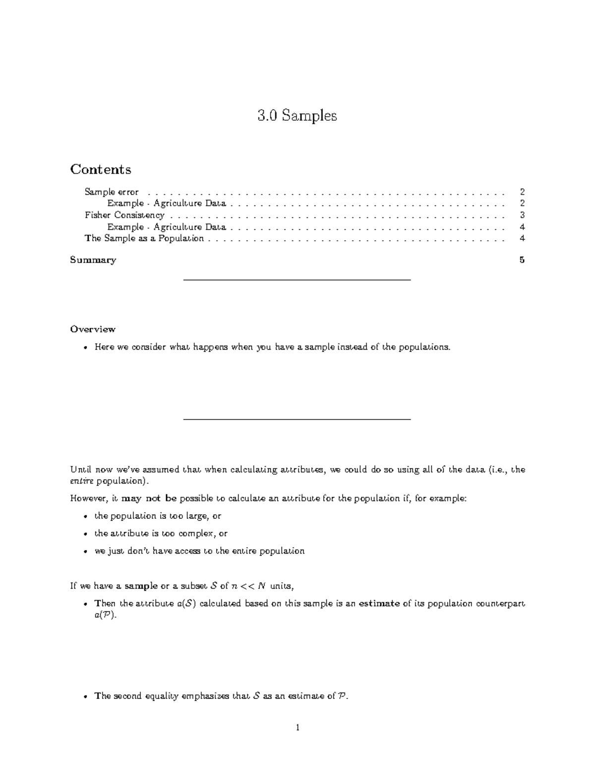 3 - Samples lecture note - 3 Samples Contents Sample - Studocu