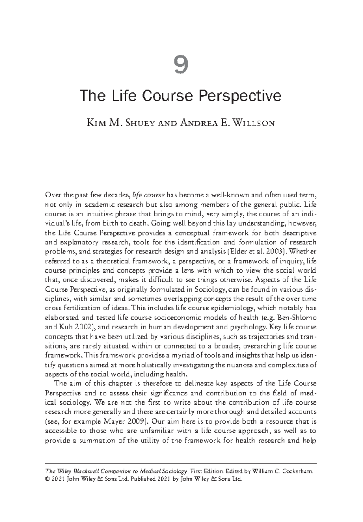 09 LIFE Course Perspective: Key Concepts and Contributions to Medical ...