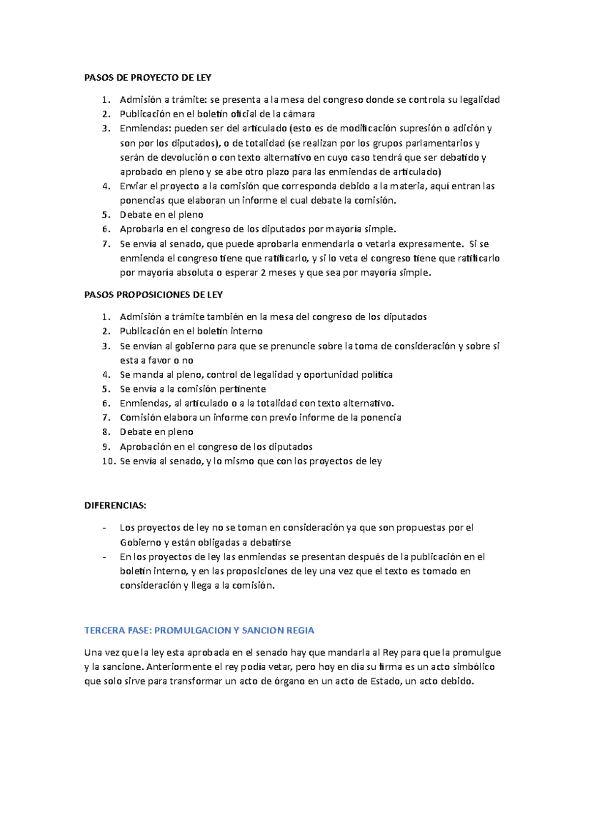 Pasos DE Proyecto DE LEY - PASOS DE PROYECTO DE LEY Admisión a trámite ...