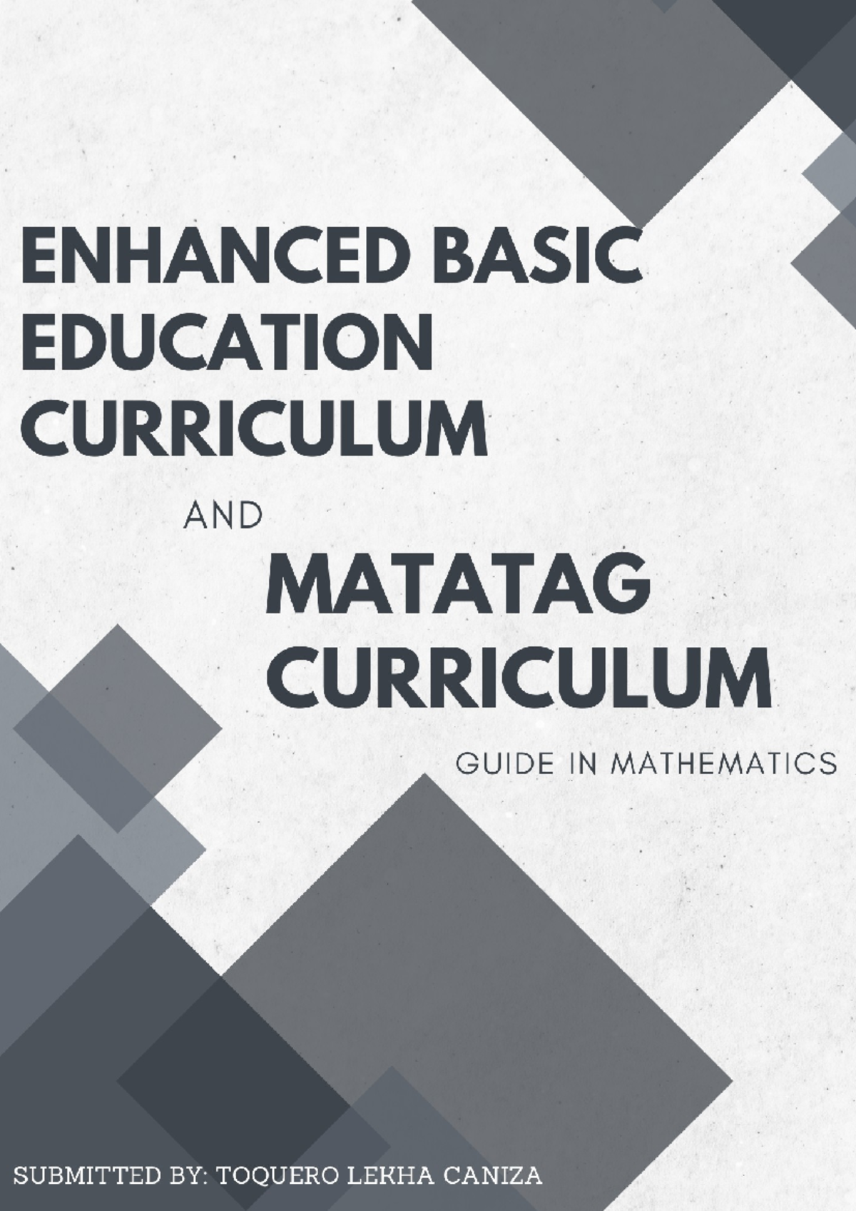 K to 12 & MATATAG Curricula: Enhancements in Math Education - Studocu