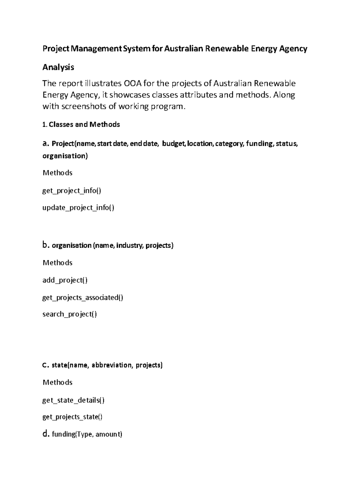 Project Management System Analysis for ARENA - Assignment 3 Solution ...