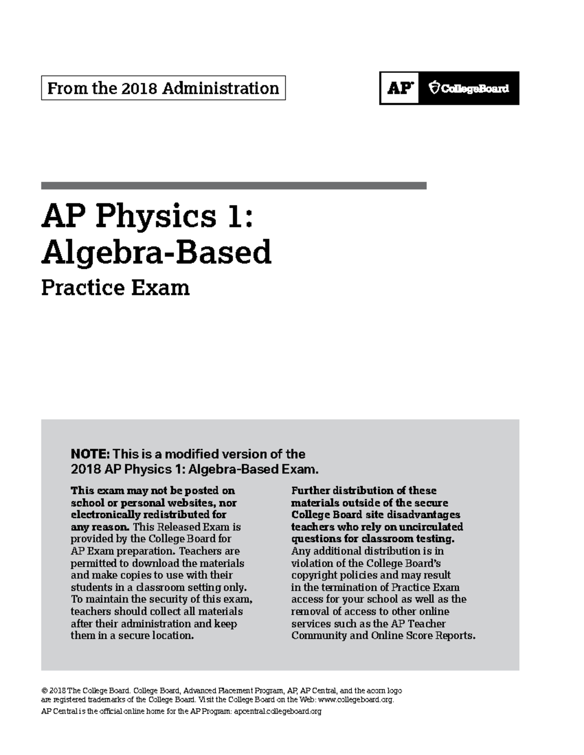 Final Exam Study Guide for AP Physics 1 & 2: Key Concepts Review - Studocu