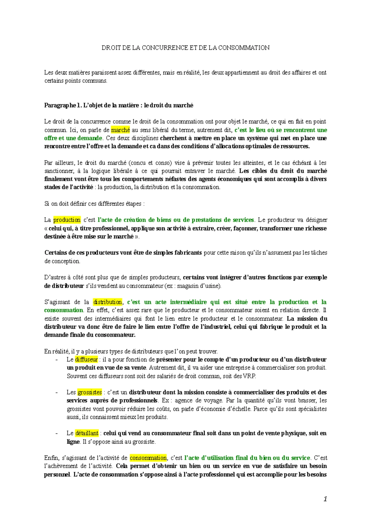 DROIT DE LA CONCURRENCE ET DE LA CONSOMMATION : ANALYSE COMPARATIVE ...