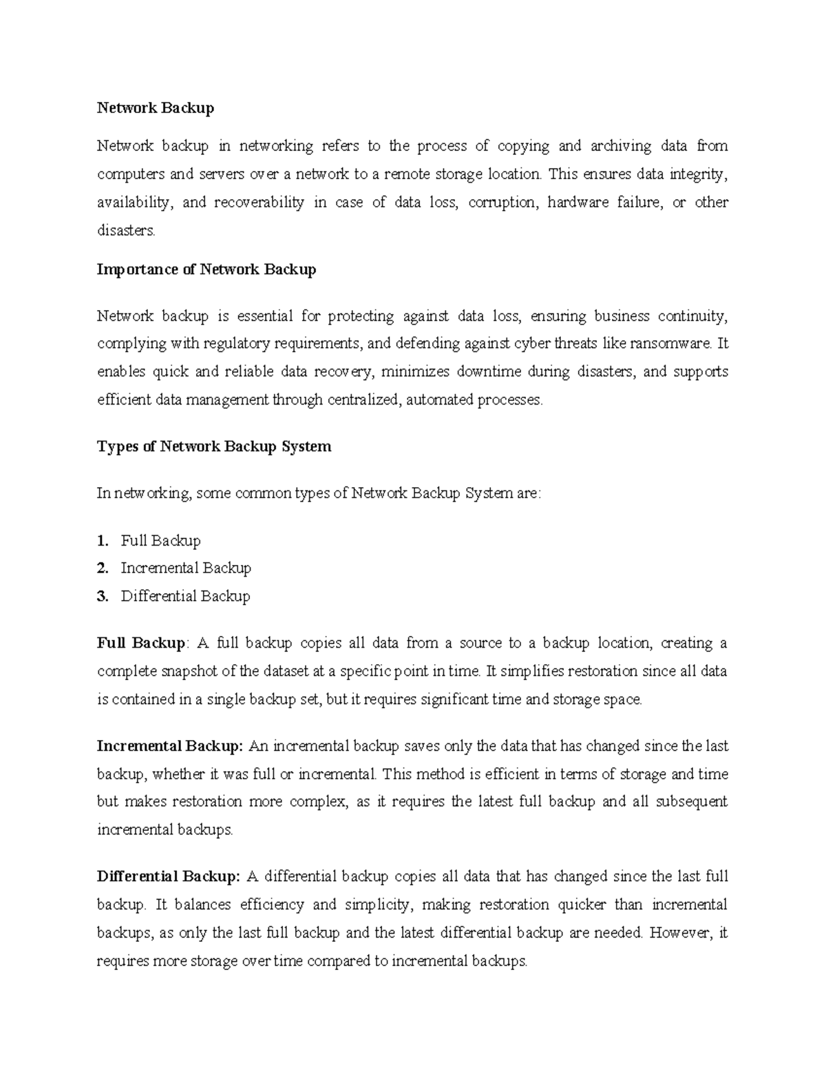 Network Backup - good - Network Backup Network backup in networking ...