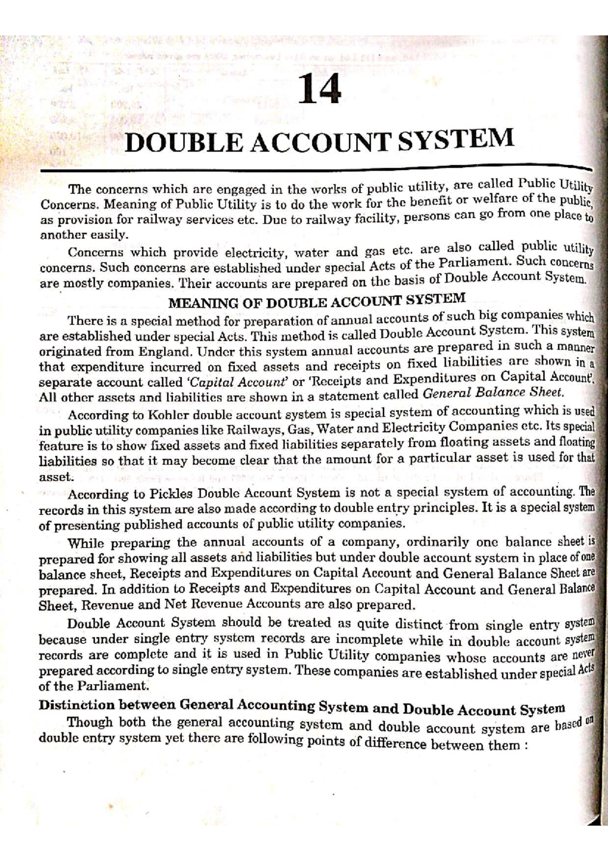 Double Account System: Insights on Public Utility Companies - Studocu