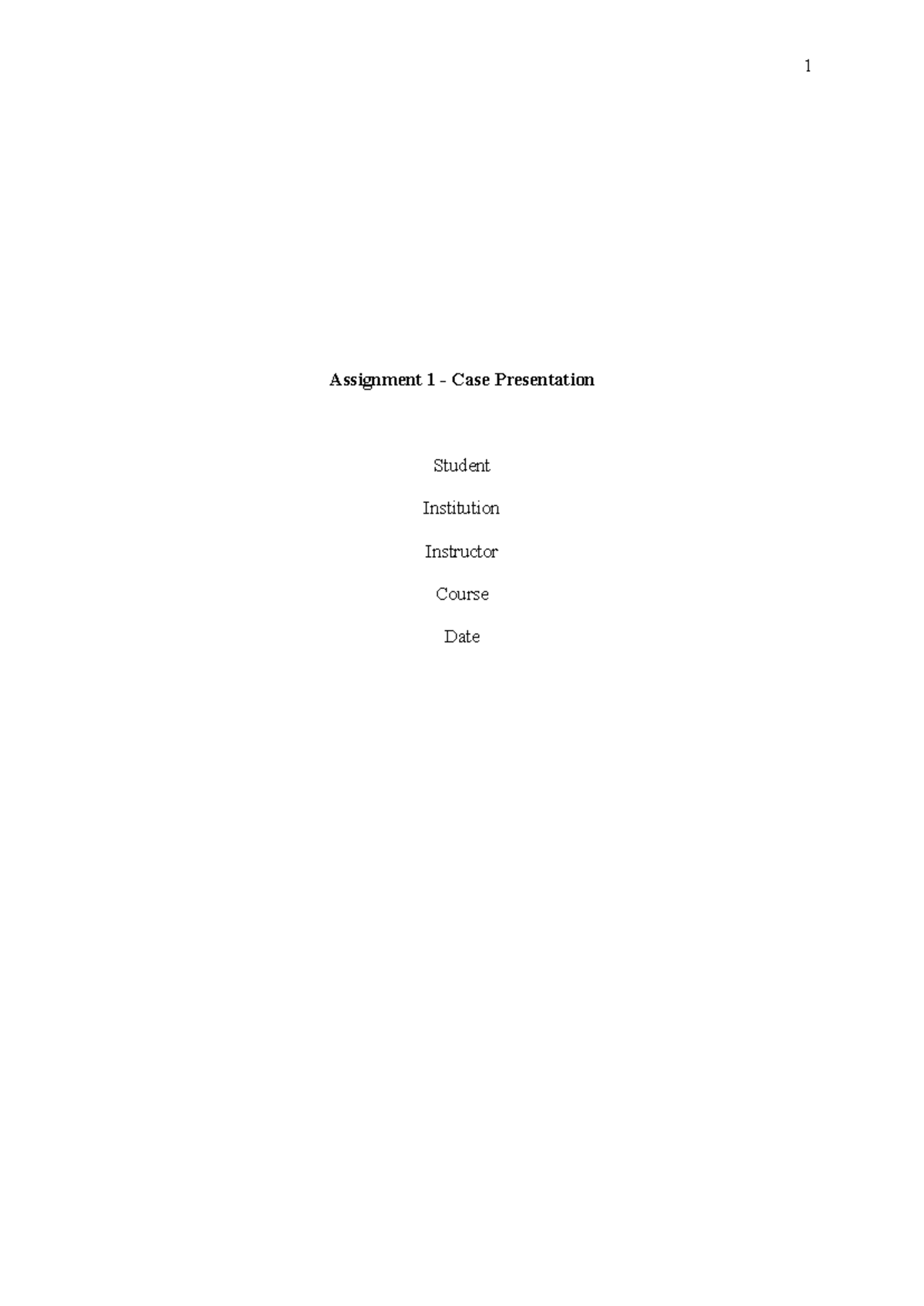 Assignment 1 - Case Presentation: A.L.'s Mental Health Challenges - Studocu