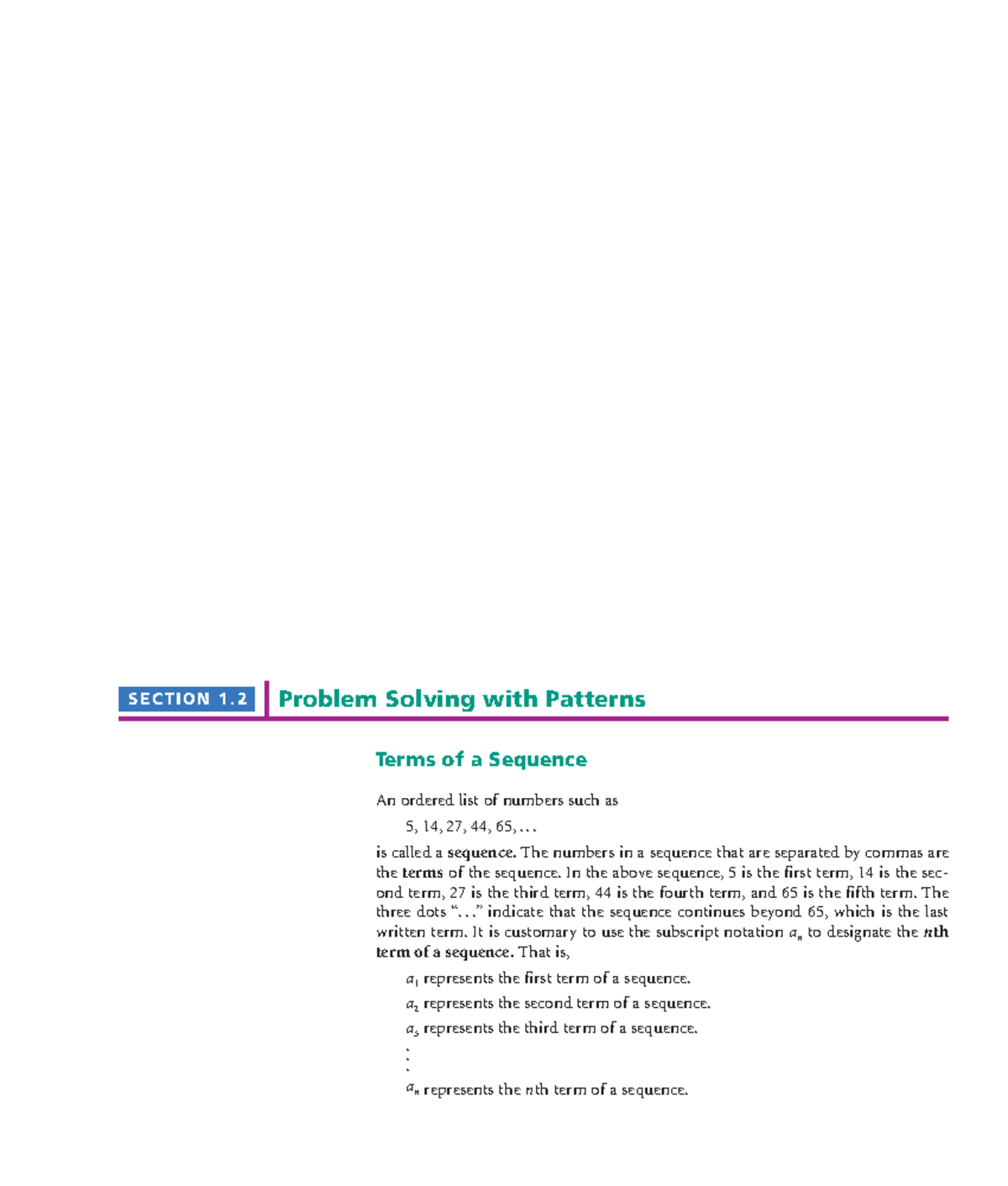 1.2 - Patterns in Problem Solving: Sequences and Formulas - Studocu