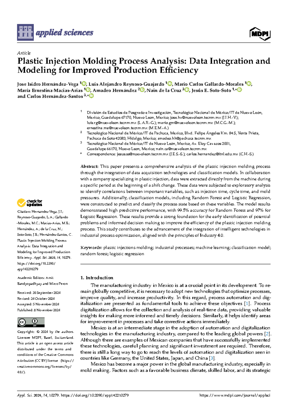 Plastic Injection Molding Process Optimization: Data Integration ...