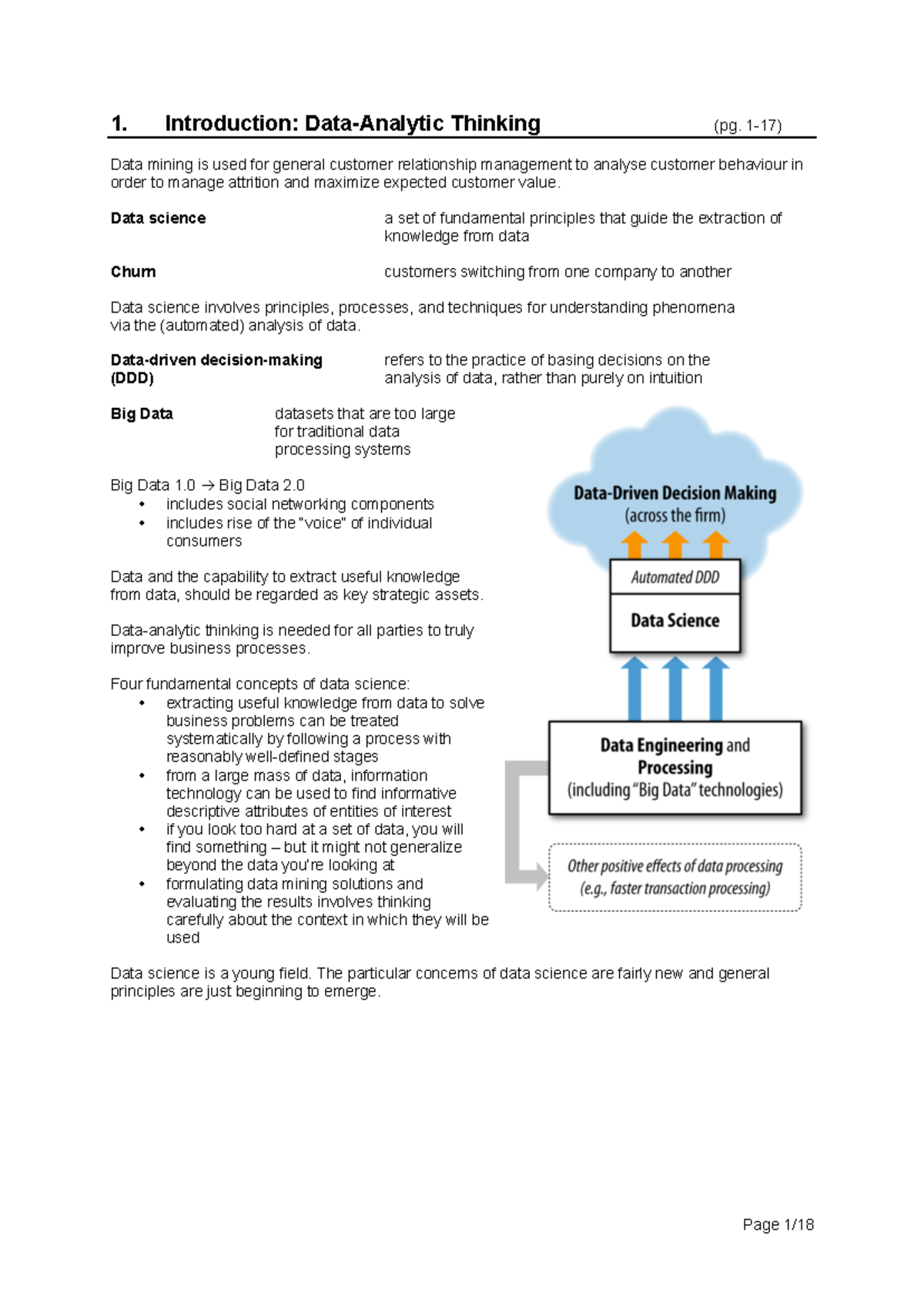 Summary of Data Science Principles and Business Applications - Studeersnel