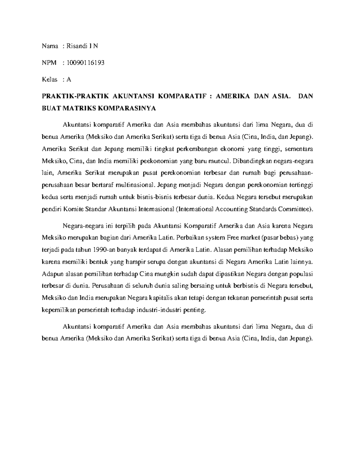 Akuntansi Komparatif: Perbandingan AS dan Asia di Akuntansi Internasional - Document Preview