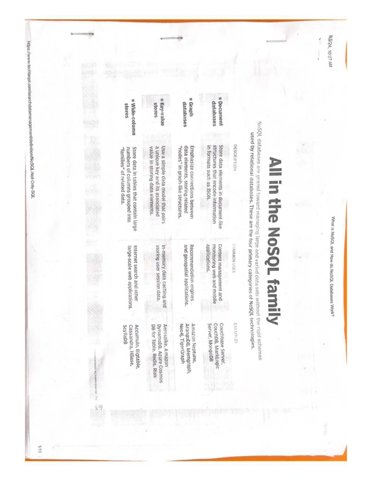 No Sql Unit 1 crap Notes - Overview and History of NoSQL Databases ...