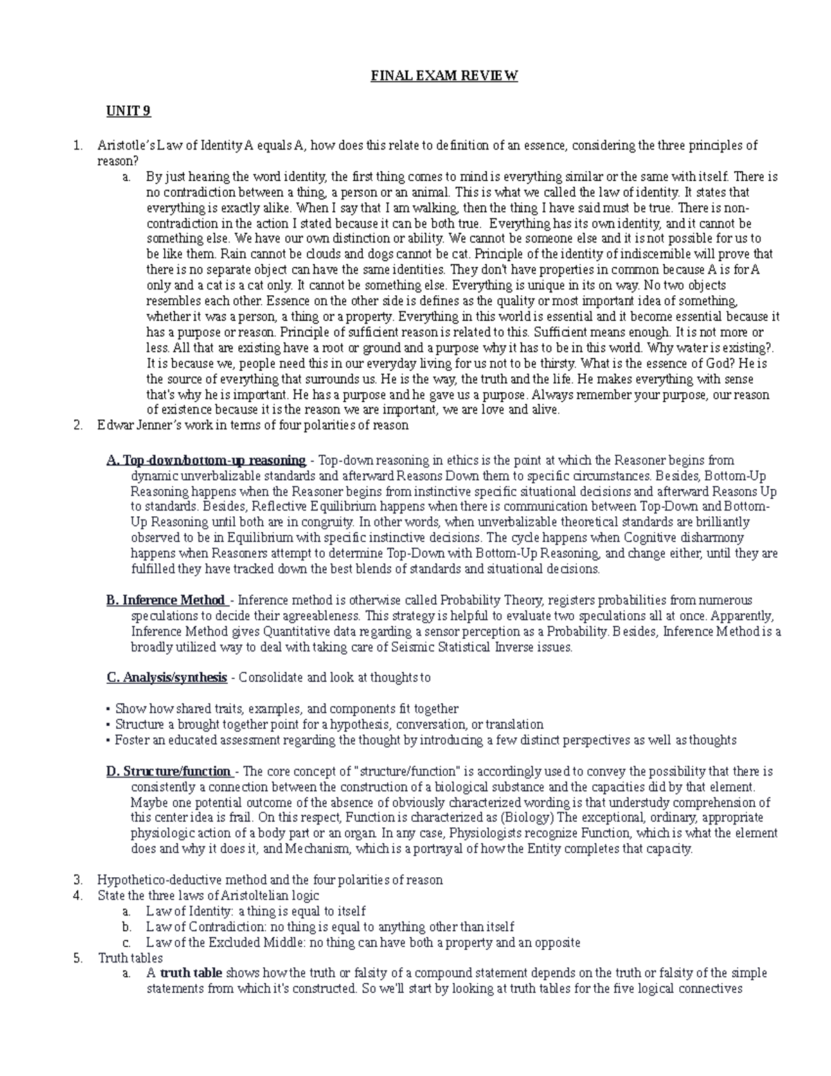 SCIE 326 Final Exam Comprehensive Review Notes - Studocu