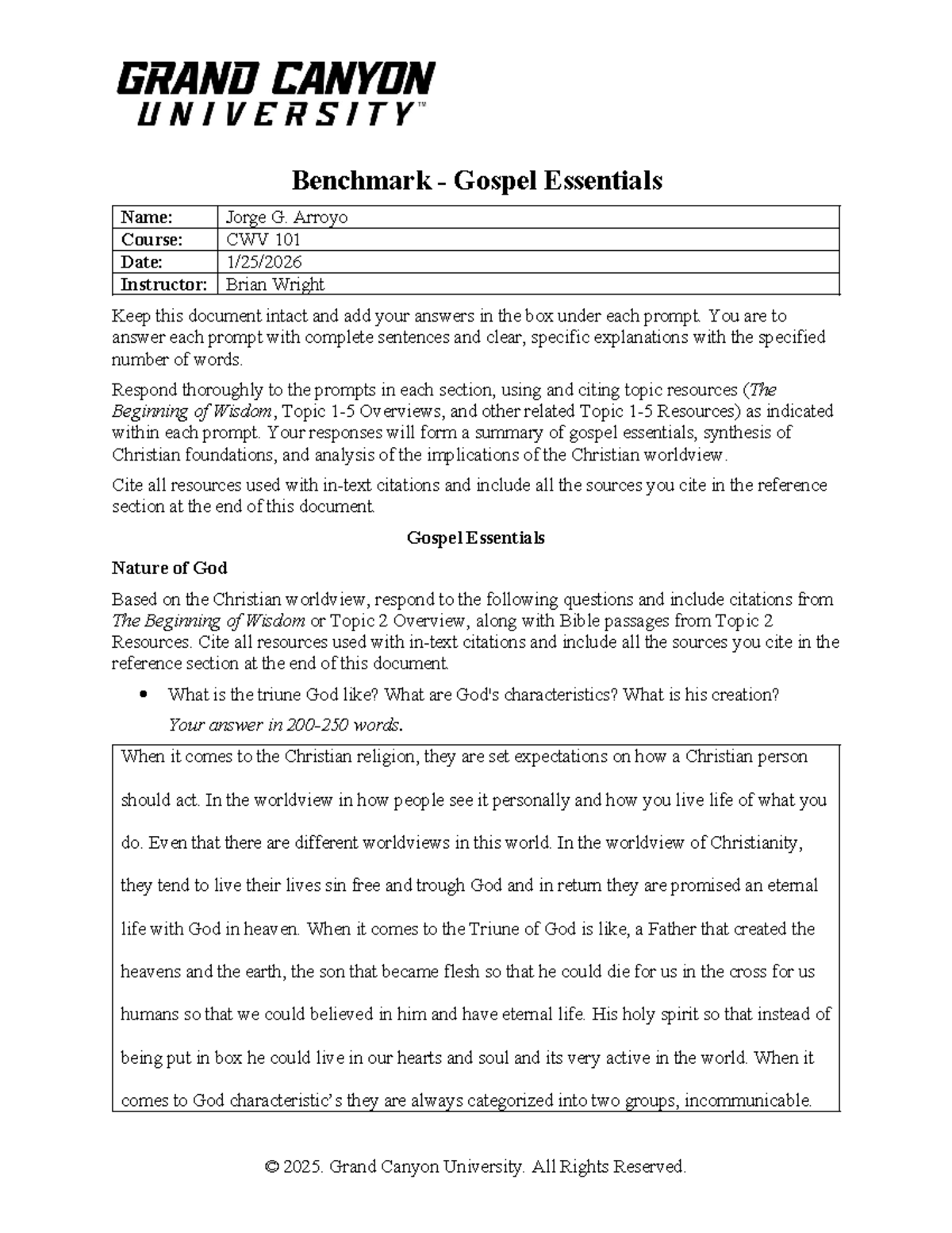 CWV 101 Gospel Essentials: Understanding Christian Foundations and ...