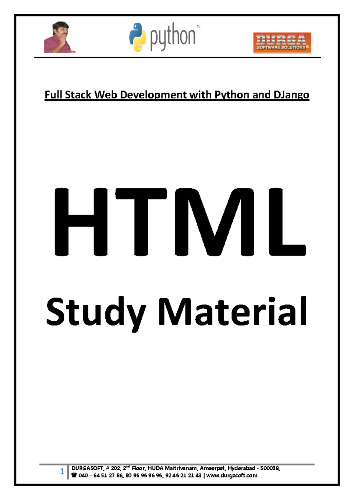 HTML Study Notes for Full Stack Web Dev with Python and Django (FWD101 ...