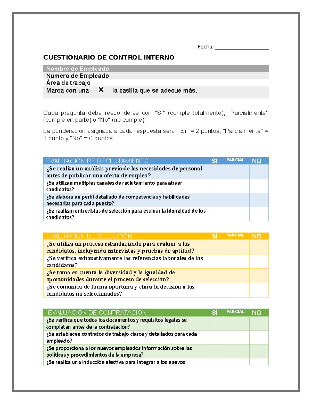 Cuestionario de Control Interno - Actividades 5 (Blackboard) - Studocu