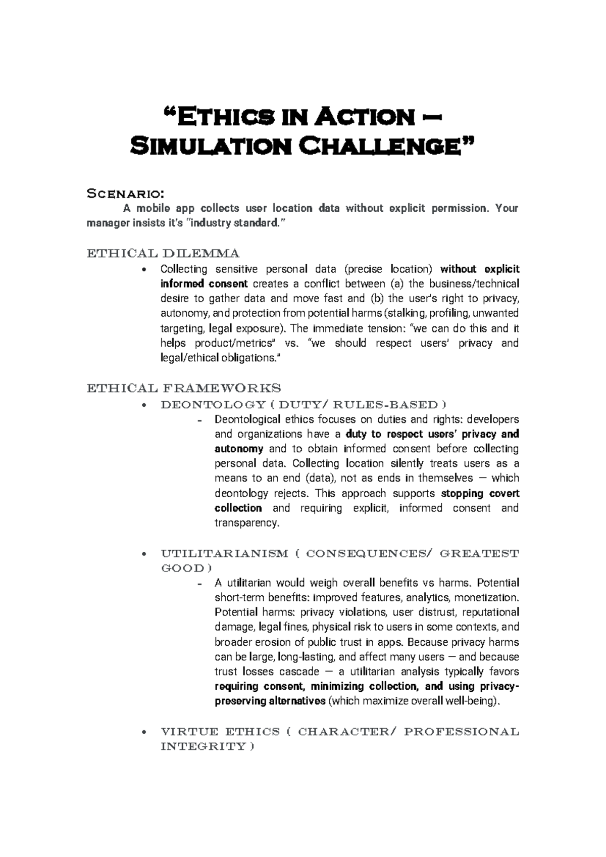 Ethical Dilemma in Data Collection: Privacy vs. Innovation (CS101 ...